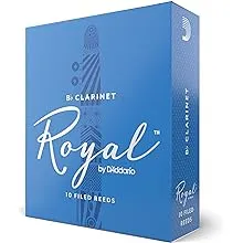 Rico Royal Bb Clarinet Reeds, Strength 2.5, 10-Pack