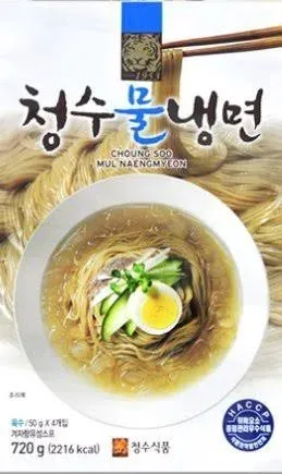 Choung Soo Mul Naengmyeon, Korean Cold Noodle with Soup Base 720g (10 Pack)