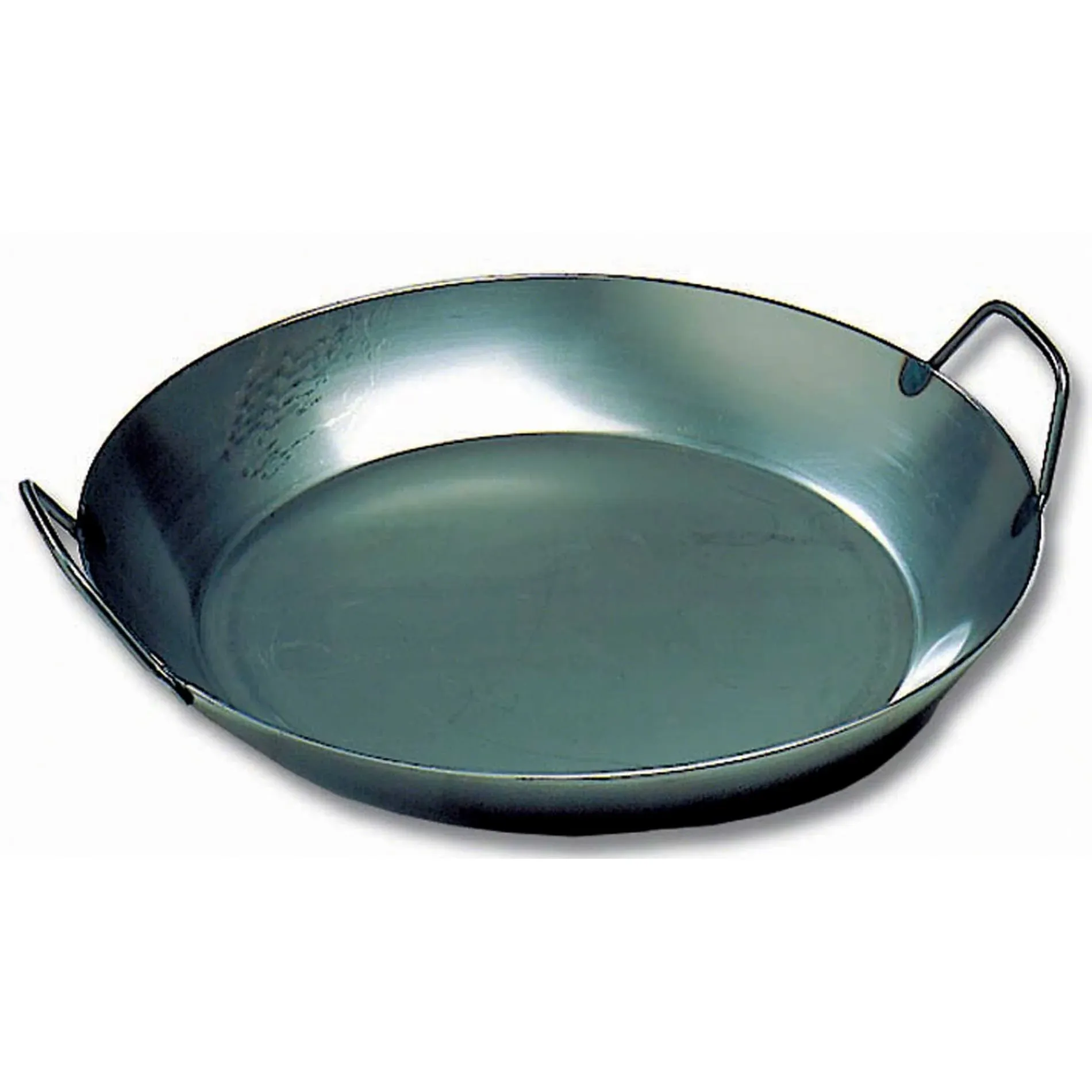 Bourgeat Black Carbon Steel Paella Pan, 14 1/8&#034;