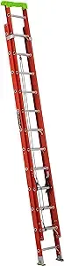 Louisville Ladder 24-Foot Fiberglass Extension Ladder, 300-Pound Capacity, L-3022-24PT, RedLouisville Ladder 24-Foot Fiberglass Extension Ladder,…