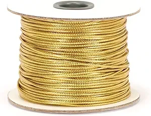 Berwick 100 Yard Spool Tinsel Non-Stretch Metallic Cord, Gold