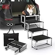 Petruna Dog Car Ramp for Large Dogs, Portable Aluminum Foldable Pet Ladder Ramp ...