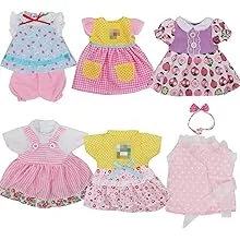 Pack of 6 Fit for 12 inch Alive Baby Doll Dress Clothes Fashionista Gown Outfits