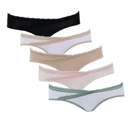 Emprella Maternity Underwear Under Bump 5 Pack Women Cotton Pregnancy Postpartum Panties - L