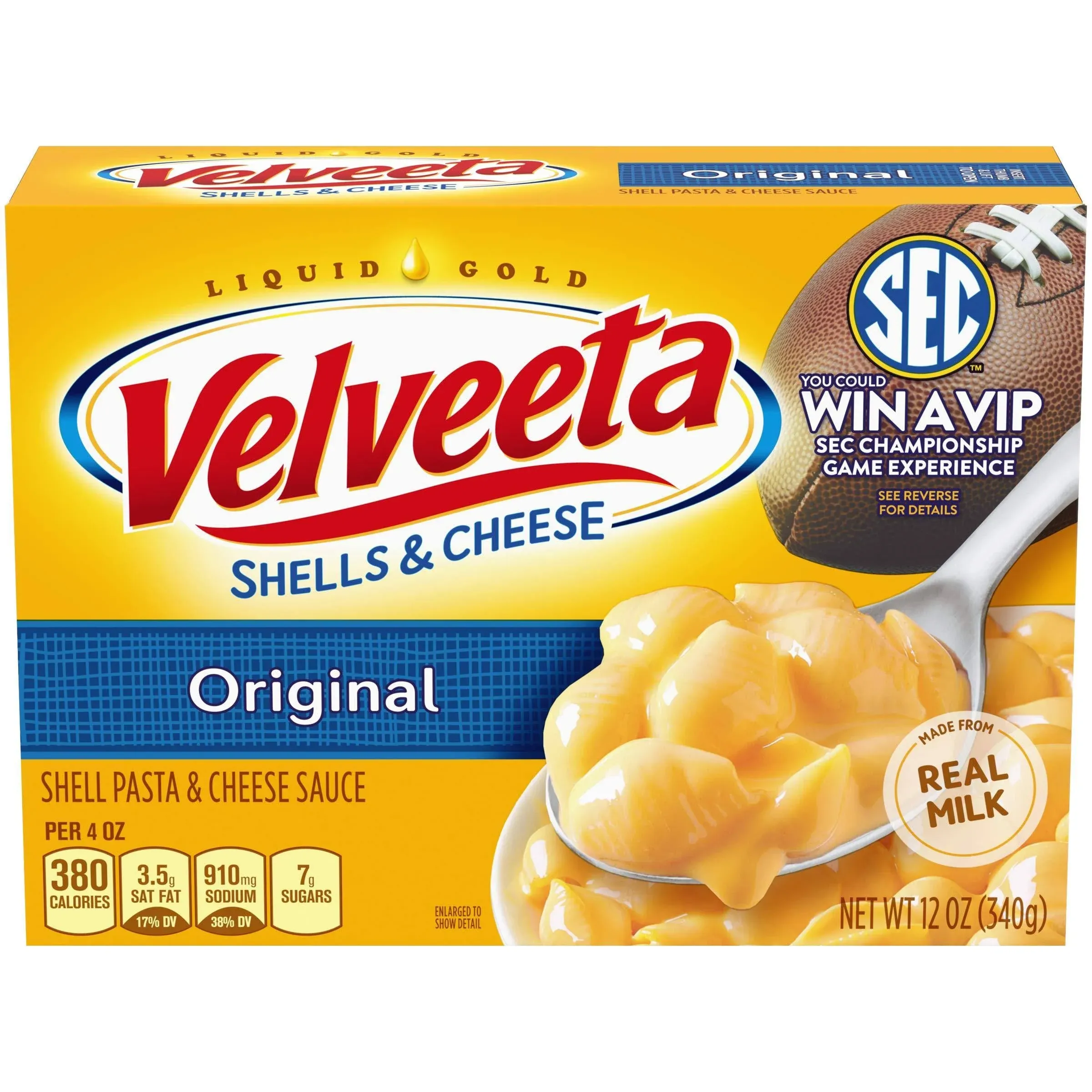 Velveeta Original Shells & Cheese Meal (12 oz Boxes Pack of 6)