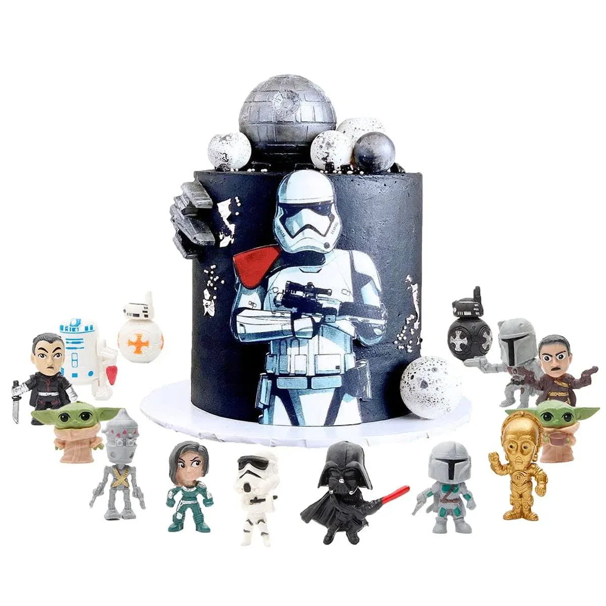 Shunhong 14pcs Cake Topper for Star Wars,Theme Party Supplies for Star Wars ...