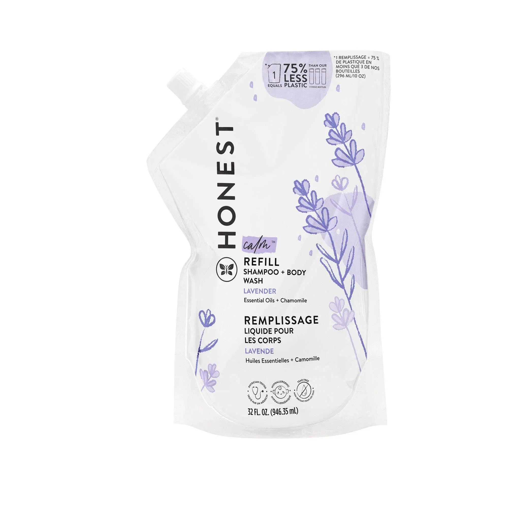 The Honest Company Calm Shampoo + Body Wash Refill - Lavender - 32 fl oz