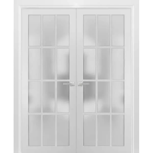 Double French Interior Door, 72" x 80", White