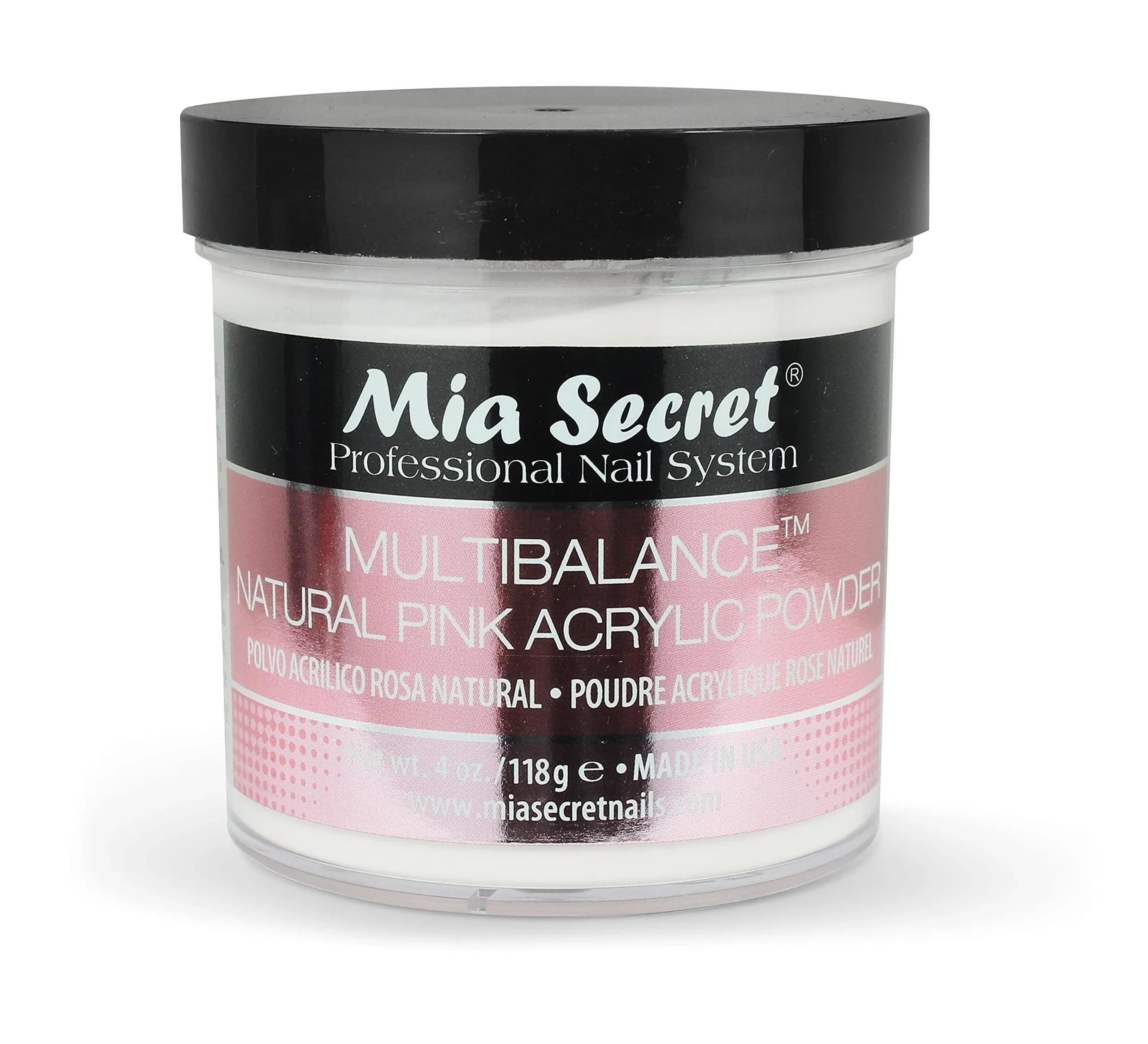 Mia Secret Acrylic Powder Multi Balance Natural Pink - 4 oz