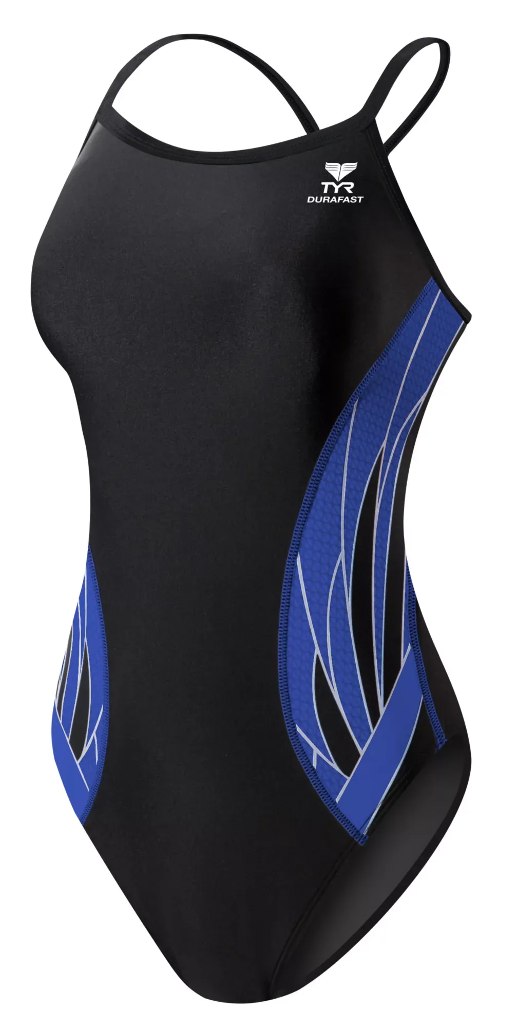 TYR DPX7Y Girl's Phoenix Splice Diamondfit Swimsuit - Black/Blue, 24