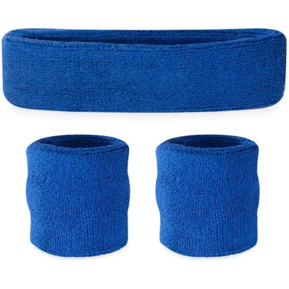 Suddora Kids Headband and Wristbands Set, Blue