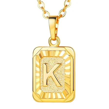 JSJOY Graduation Gifts Gold Initial Necklace