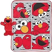 Sesame Street &#034;Elmo&#034; Kids 40&#034; x 50&#034; Silk Touch Throw &amp; 12&#034; Pillow - W6304906878