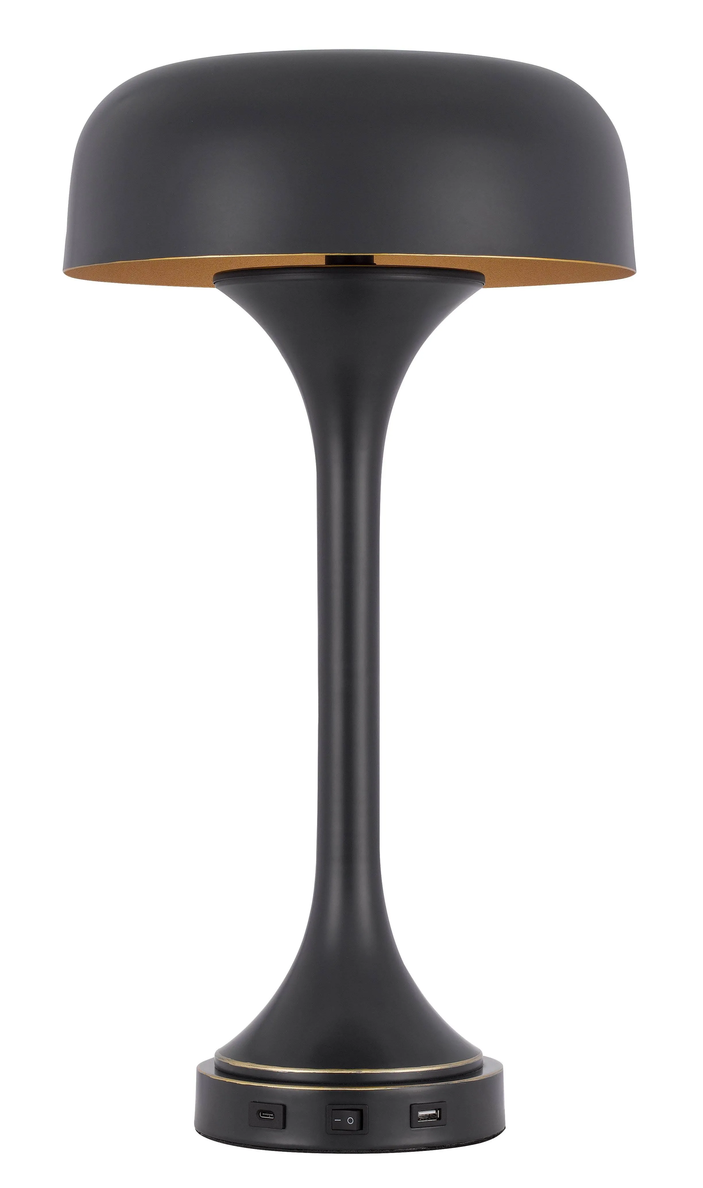 40W x 2 Mushroom Cloud Metal Desk lamp with 1 USB and 1 Type C USB Charging Ports