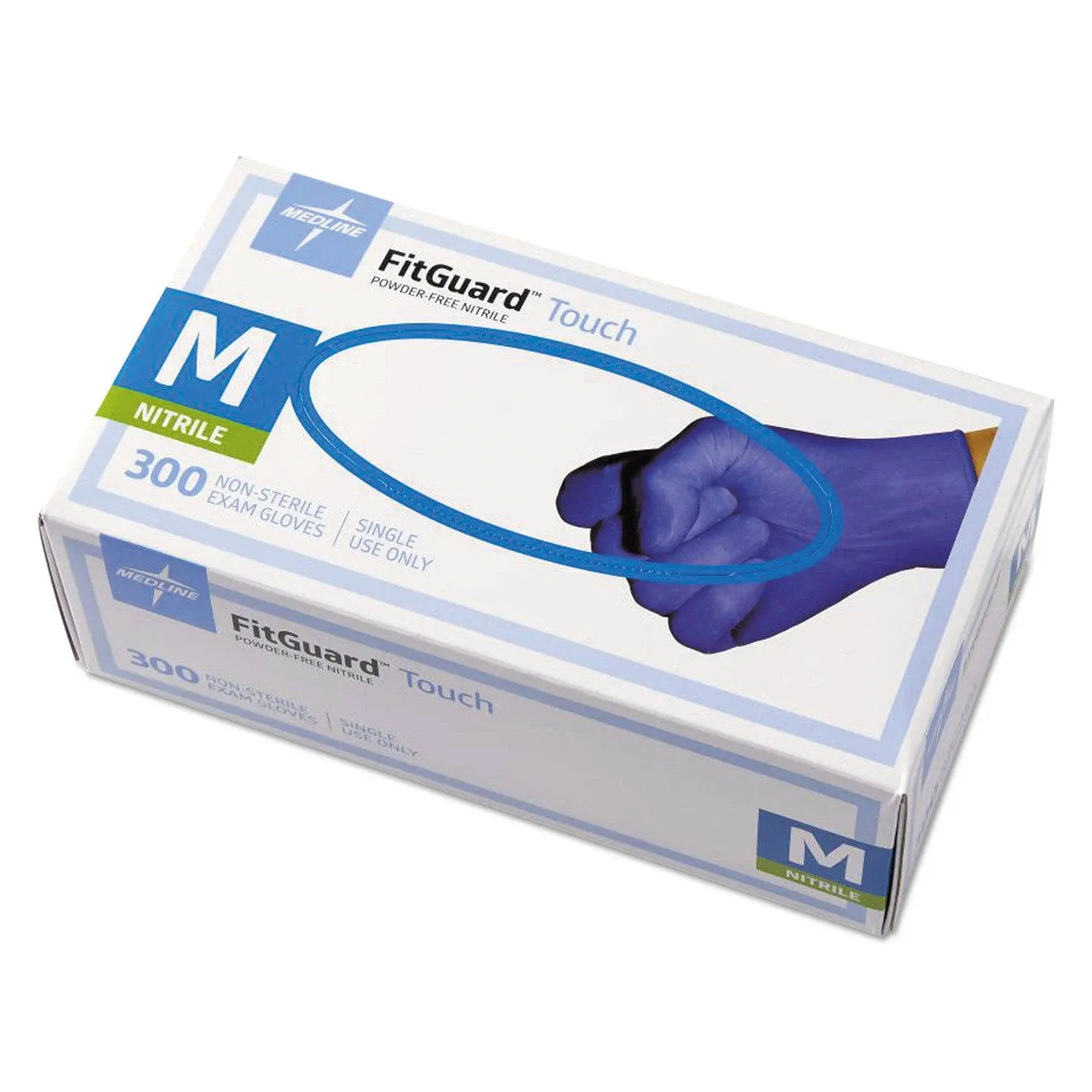 Medline FitGuard Touch Nitrile Exam Gloves L 100ct