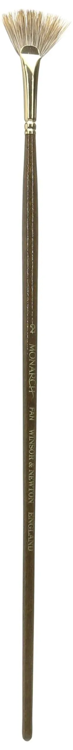 Winsor & Newton Monarch Mongoose Brush - Fan, Long Handle, Size 2