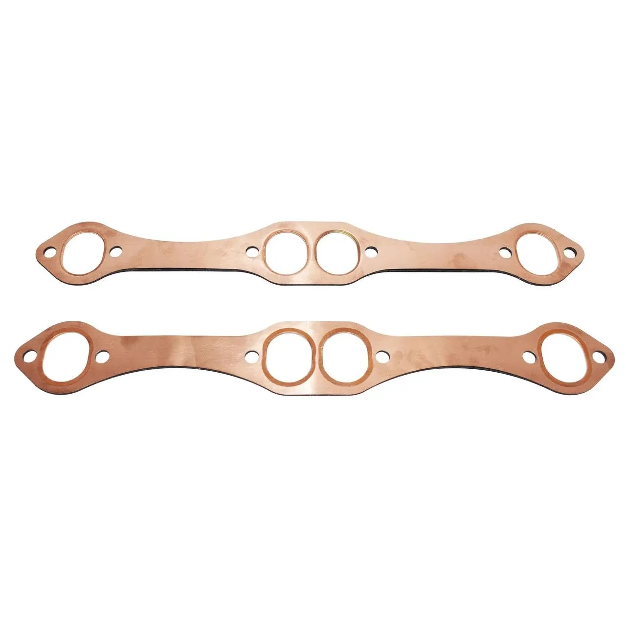 SBC Oval Port Copper Header Exhaust Gaskets Reusable SB Chevy 305 327 350 383