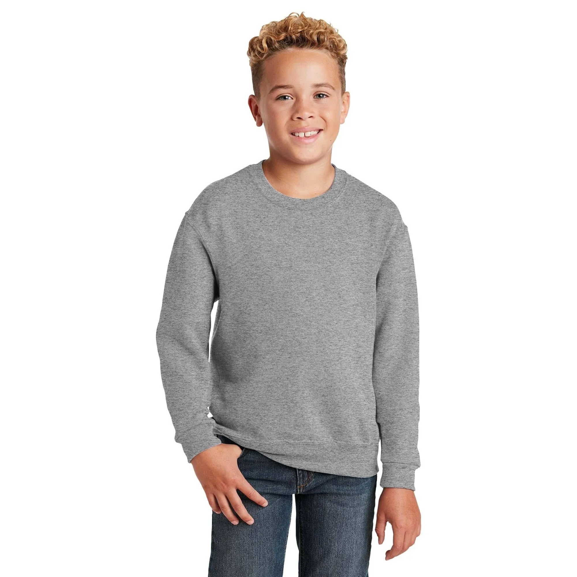 Jerzees Youth NuBlend Crew Neck Sweatshirt 562B Chocolate