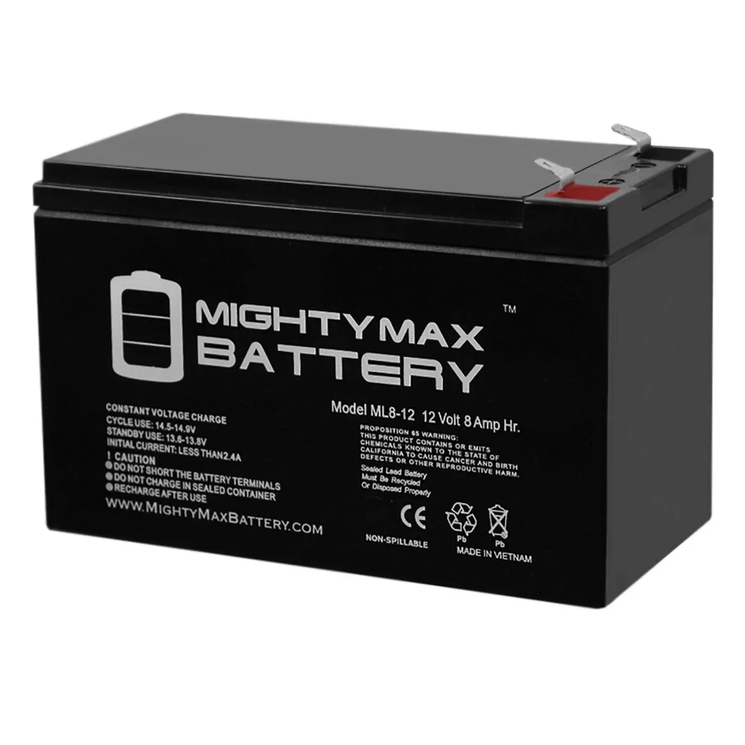 Mighty Max 12V 8Ah Battery for Razor MX350, MX400 Electric Dirt Bike