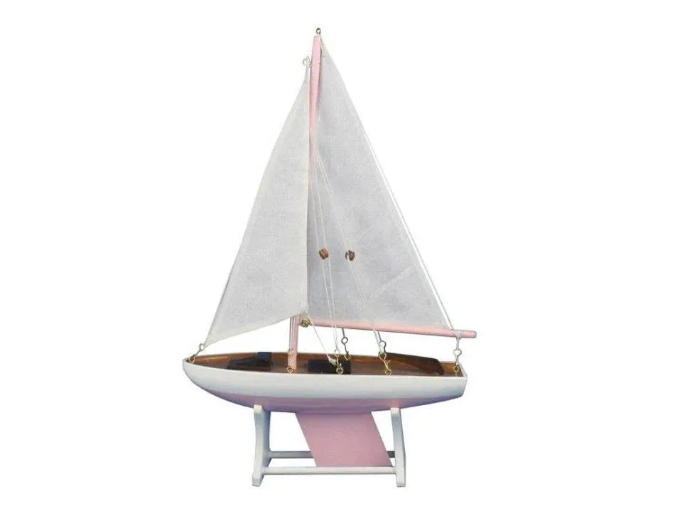 Handcrafted Nautical Decor Wooden Decorative Sailboat Model 12