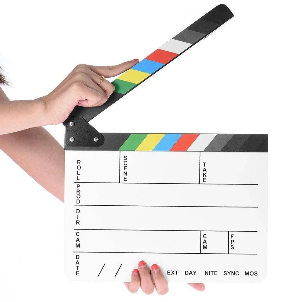 Professional Movie Directors Clapboard, Photography Studio Video TV Acrylic 