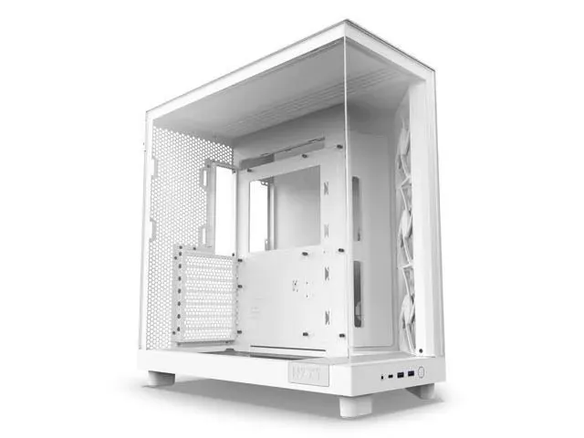 NZXT H6 Flow branco, compacto câmara dupla PC para jogos estojo vidro temperado 3x 120mm