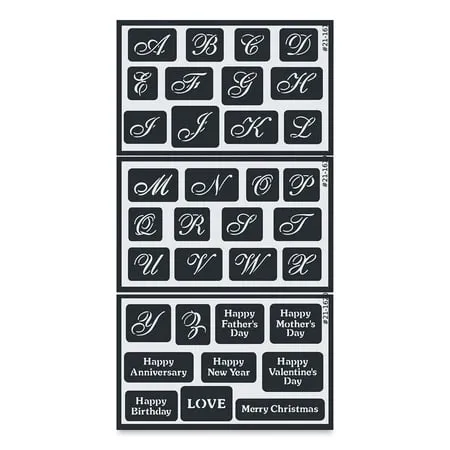 Over 'N' Over Reusable Stencils 5x8 3/Pkg-Alphabet