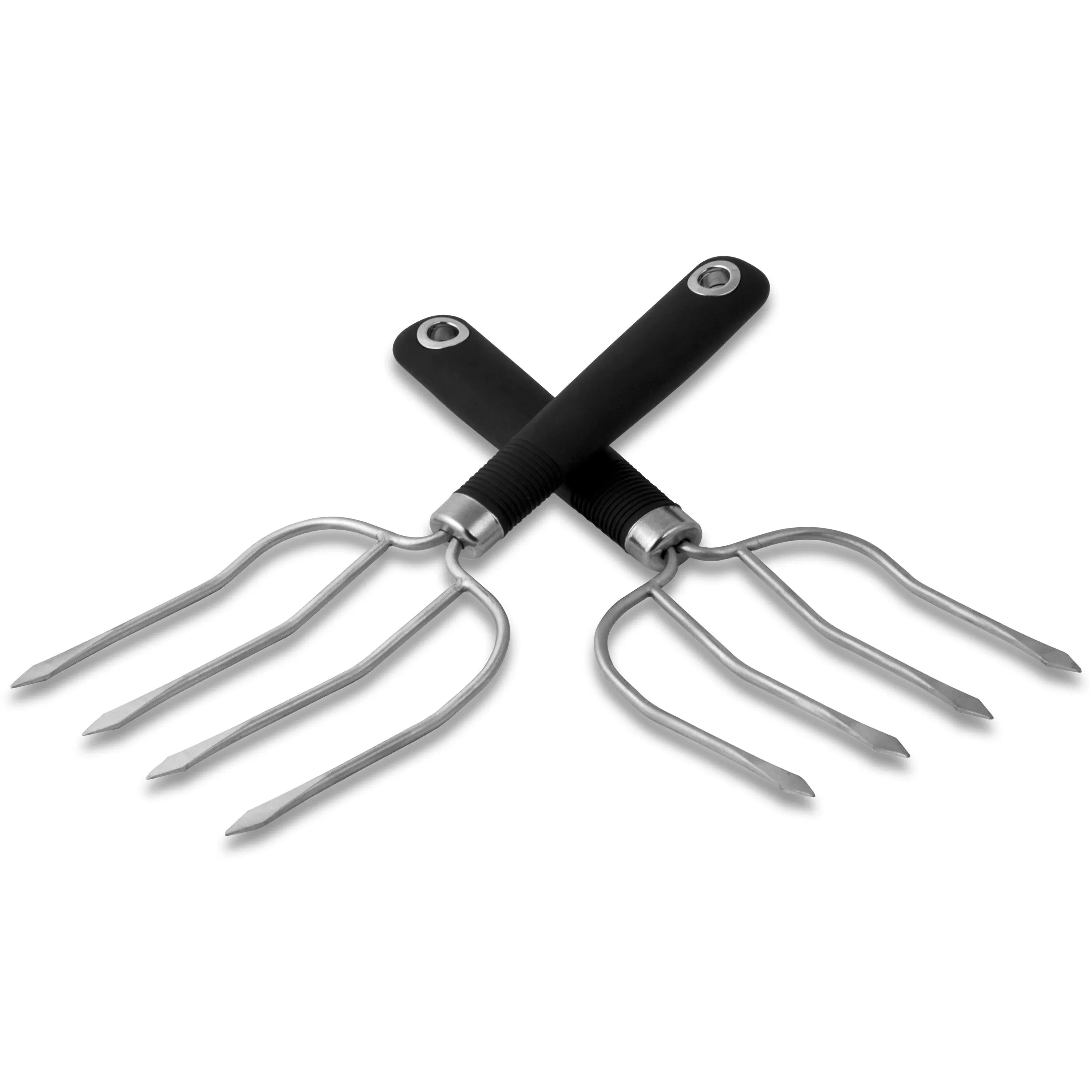 Fire & Flavor Turkey Lifter for Safer Handling and Cutting - Heavy Gauge Stainless Steel Meat Forks - Durable and Dishwasher Safe Flip Fork