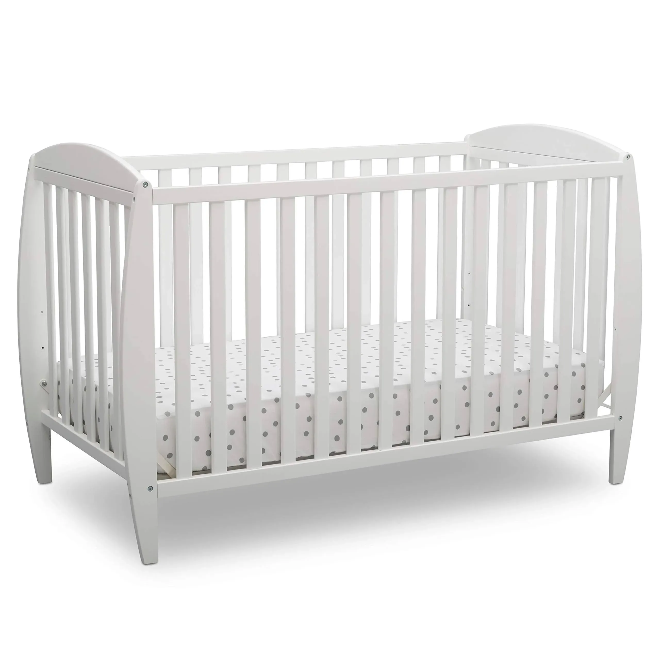 Delta Children Taylor 4-in-1 Convertible Crib, Bianca White