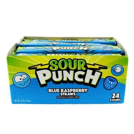 Blue Raspberry Sour Punch Straws