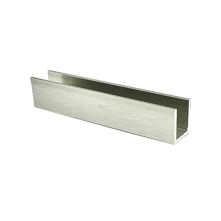 CRL SDCD12BN Brushed Nickel 1/2" Fixed Panel Shower Door Deep U-Channel - 95" Length