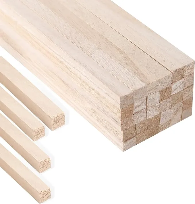 60pack 12โ€\x9d X 1/2โ€\x9d X 1/2โ€\x9d Square Wood Dowel Rods Hardwood Square Sticks F