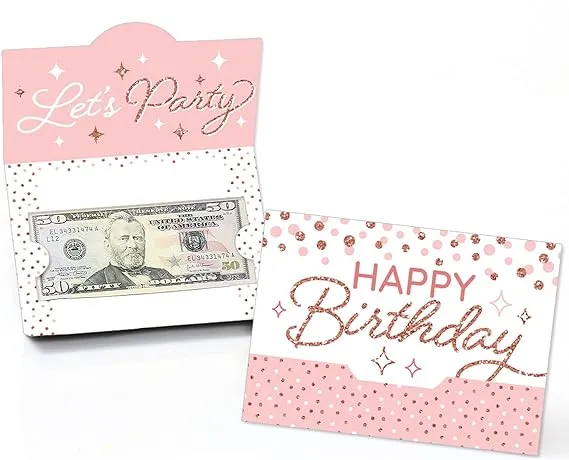 Big Dot of Happiness Birthday Party Money and Gift Card Holders