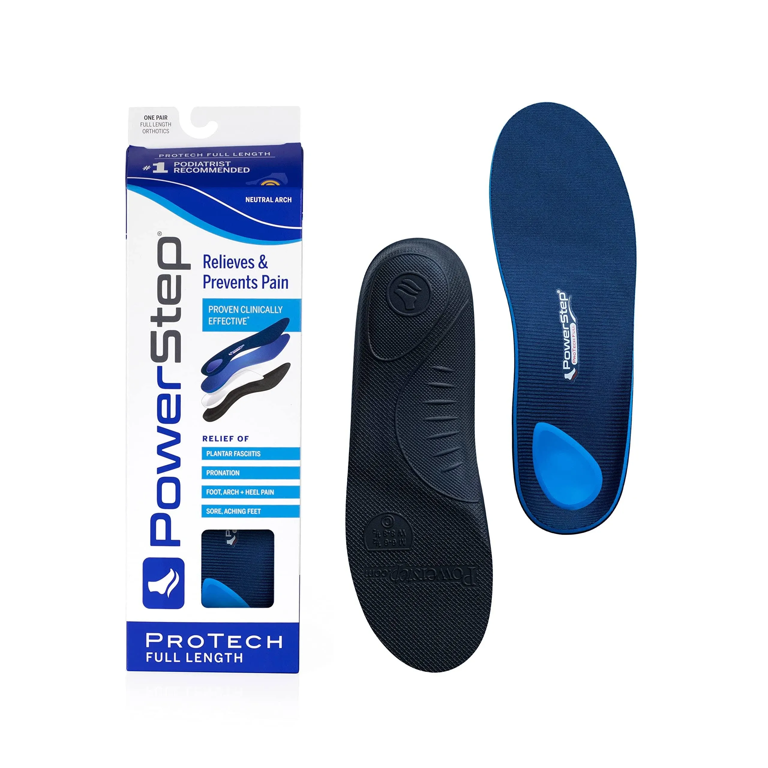 PowerStep Protech Full Length Orthotic Insoles