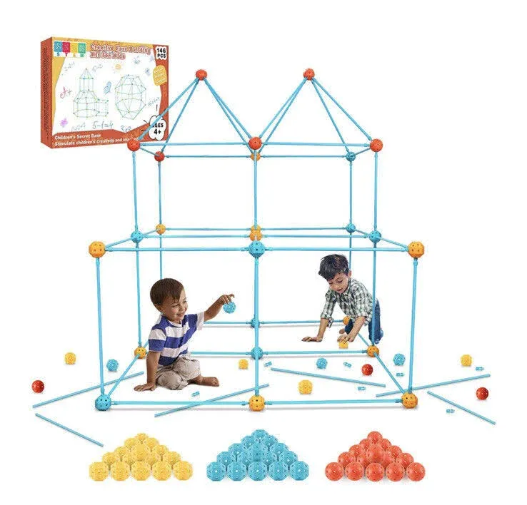 Kids Fort Building Kit,135Pcs Construction Toys for 3-12 Years Old Boys and Girls ...