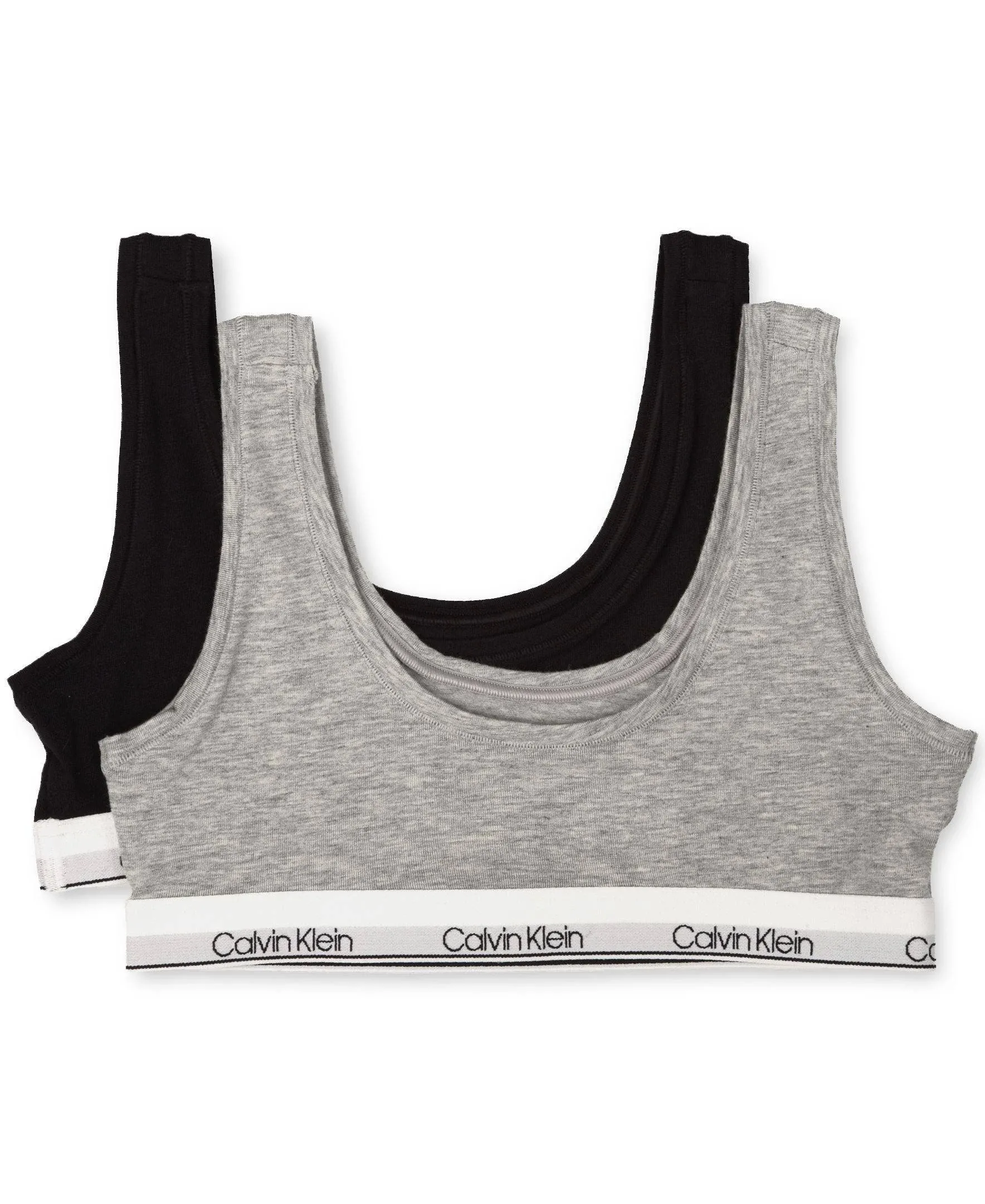 Calvin Klein Girls&#x27; Modern Cotton Bralette, 2 pack New With Tags Size Medium 7-8