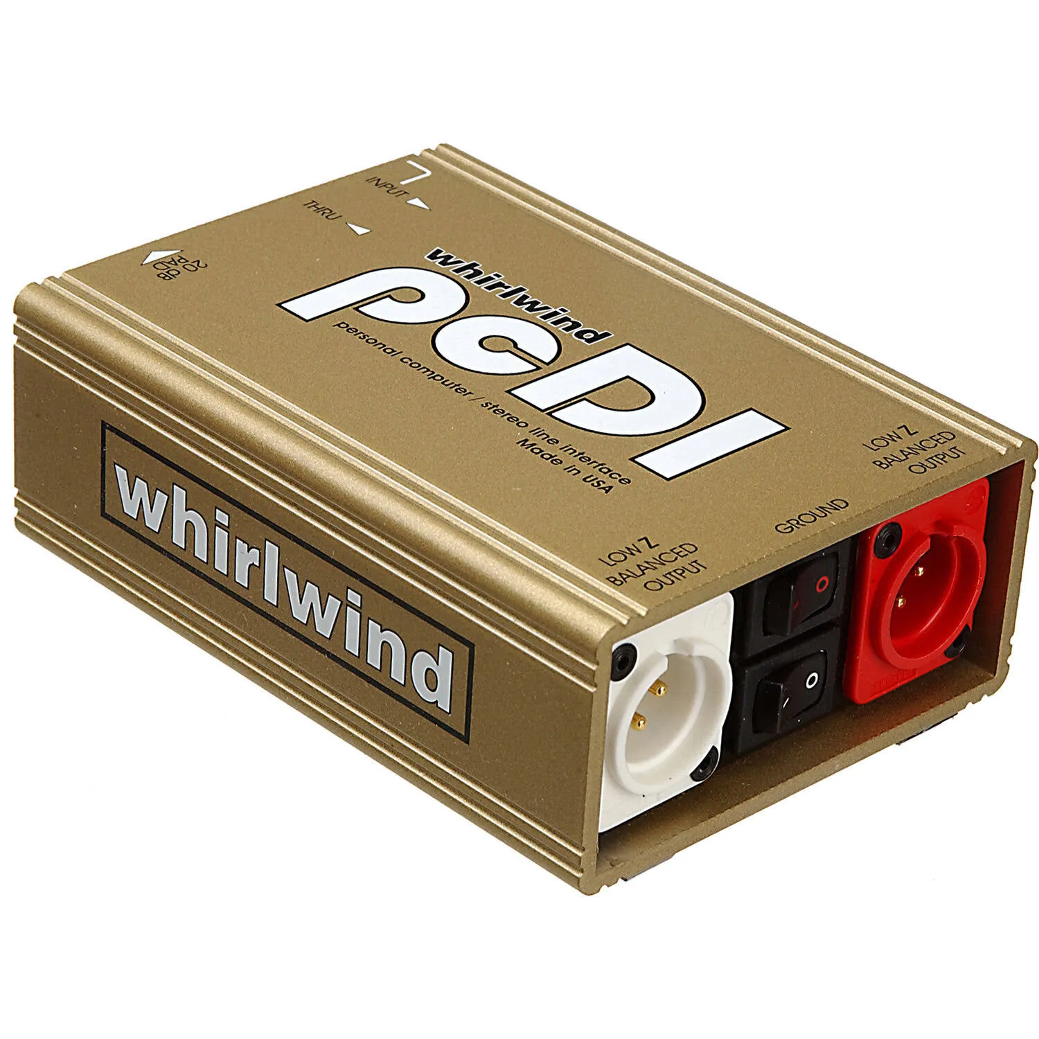 Whirlwind pcDI for Outputs CD Players, Sound Cards, iPod MP3 Players