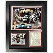 Legends Never Die Dale Earnhardt Sr NASCAR Collectible | Framed Photo Collage Wall Art Decor - 12"x15" | (12904U)