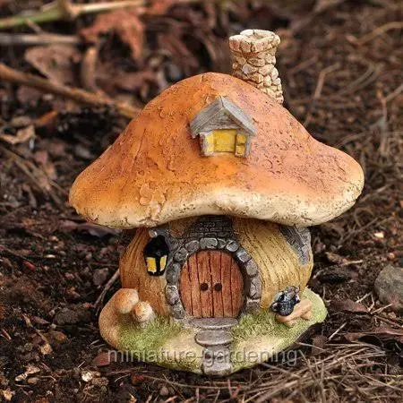 Top Collection Mushroom Fairy House Statue Miniature