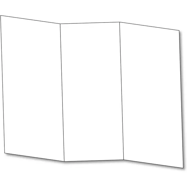 S Superfine Printing Blank Bright White Tri-Fold Brochure Card Stock, 3 Panel Brochure for Restaurant Menus, Business Flyers and Pamphlets | 8.5 x