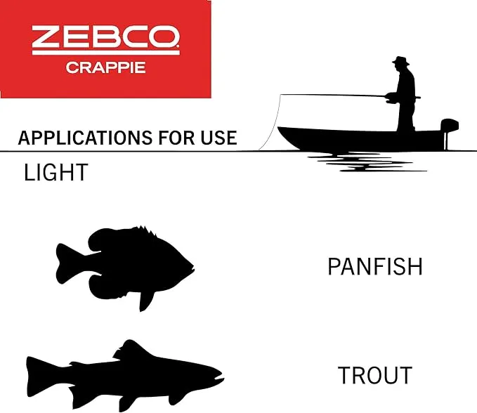 Zebco Crappie Fighter Straight-handle Combo, Ultra-Light Power