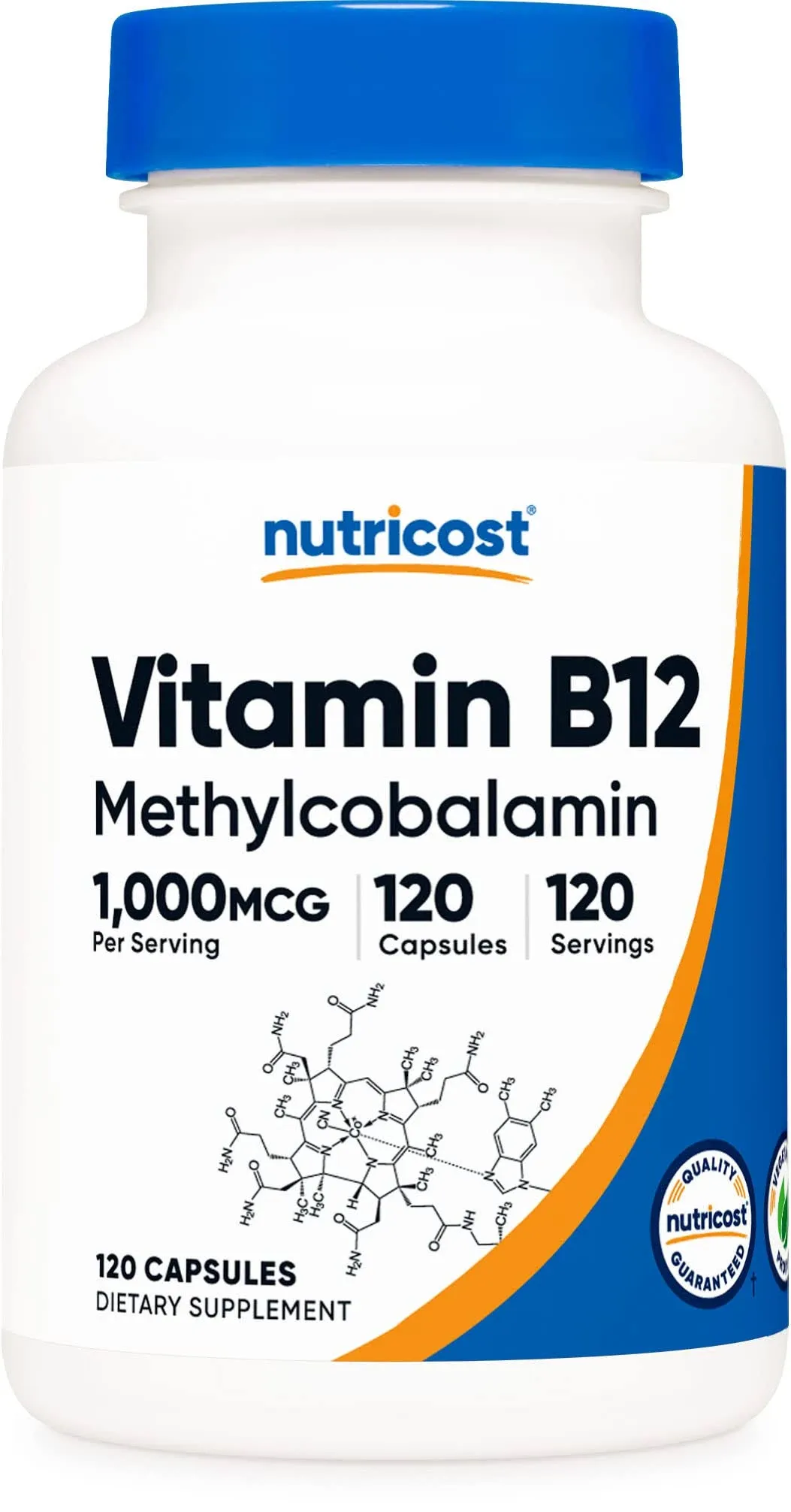 Nutricost Vitamin B12 (Methylcobalamin) 1000mcg, 240 Capsules - Vegetarian, Non-GMO & Gluten Free B12 Supplement