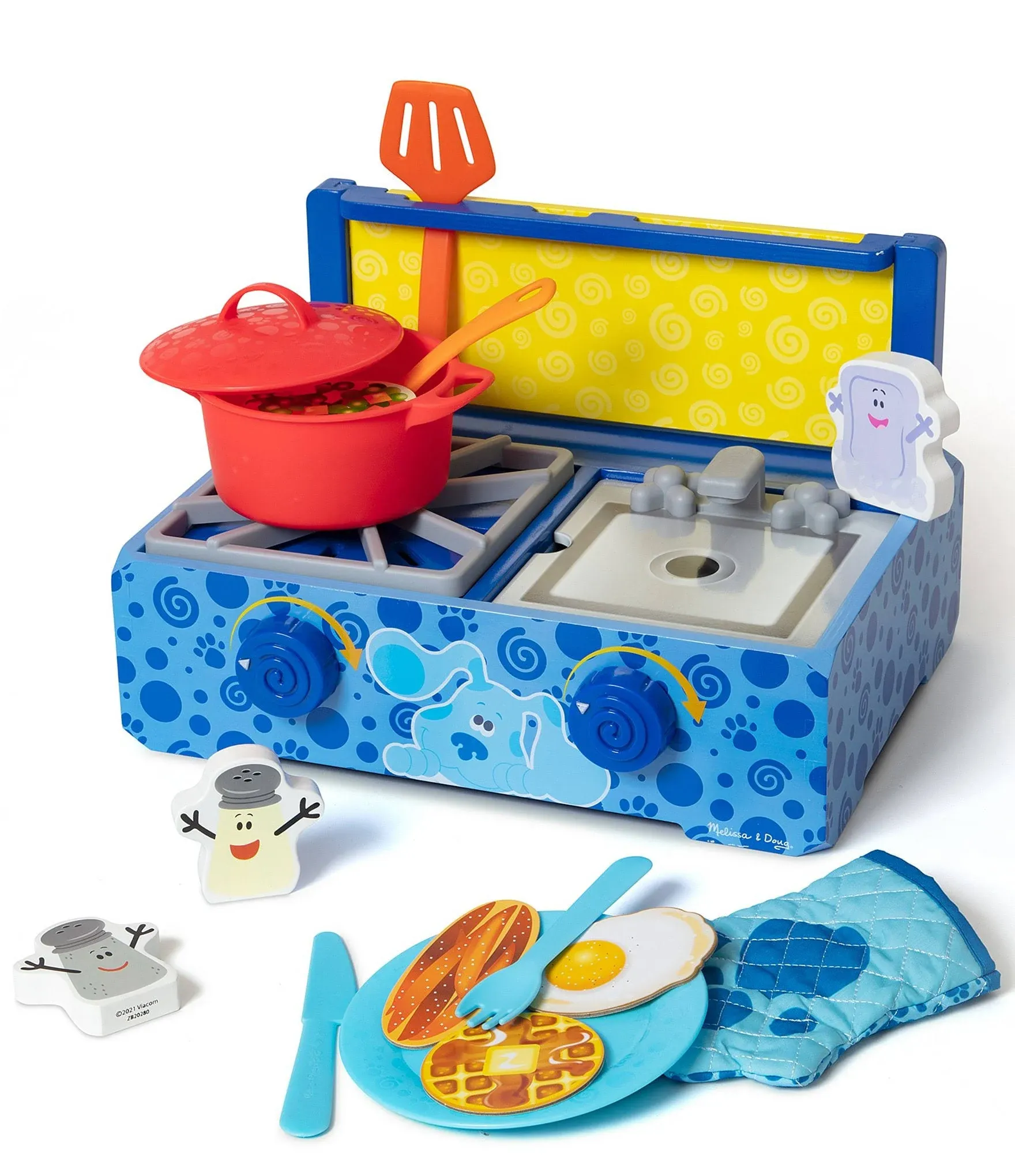 Melissa & Doug Blue's Clues & You! Wooden Cooking Play Set (42 Pieces)