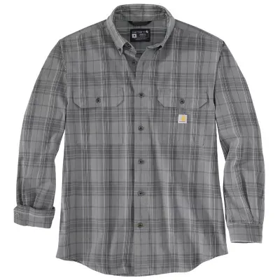 Carhartt Loose Fit Midweight Chambray Long-Sleeve Plaid Shirt