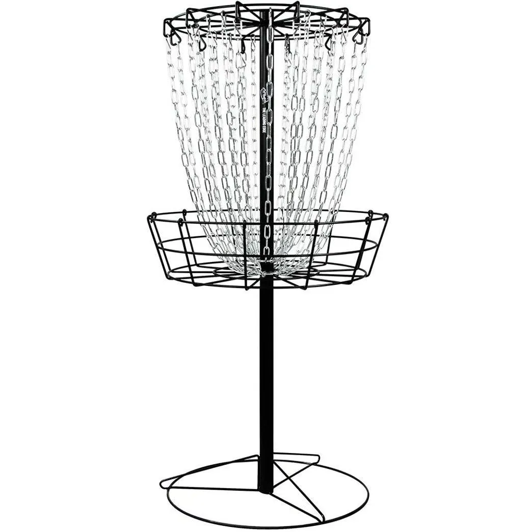 MVP Disc Sports Black Hole Practice 24-Chain Portable Disc Golf Basket Target