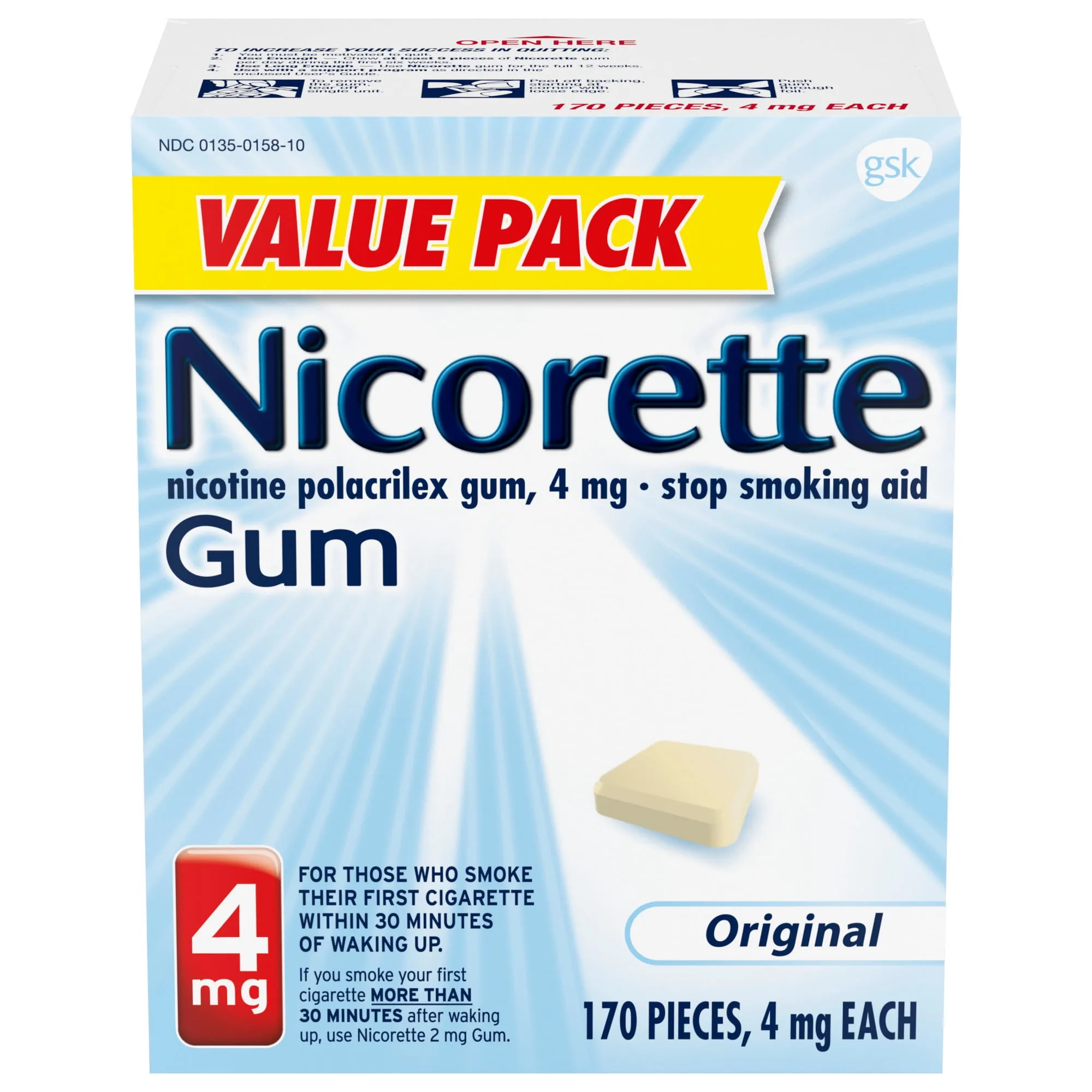 Nicorette Gum, 170 Count (Pack of 1)Nicorette Gum, 170 Count (Pack of 1)