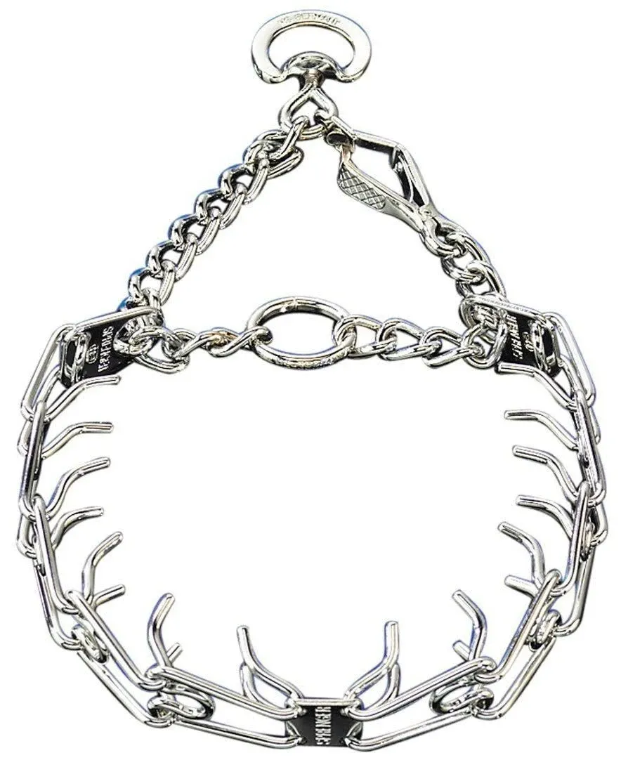 Herm Sprenger Chrome Plated Prong Training Collar with Quick Release