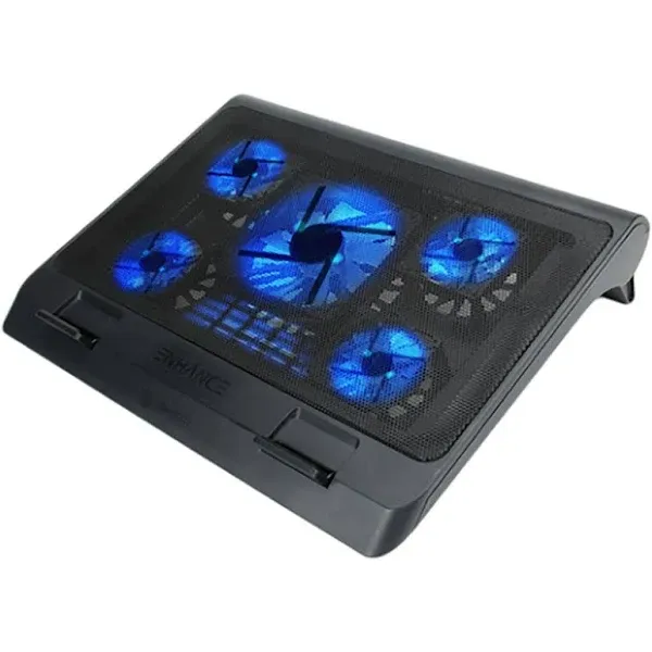 Enhance - Gaming Laptop Cooling Pad Stand with LED Cooler Fans & Dual USB Port - Red