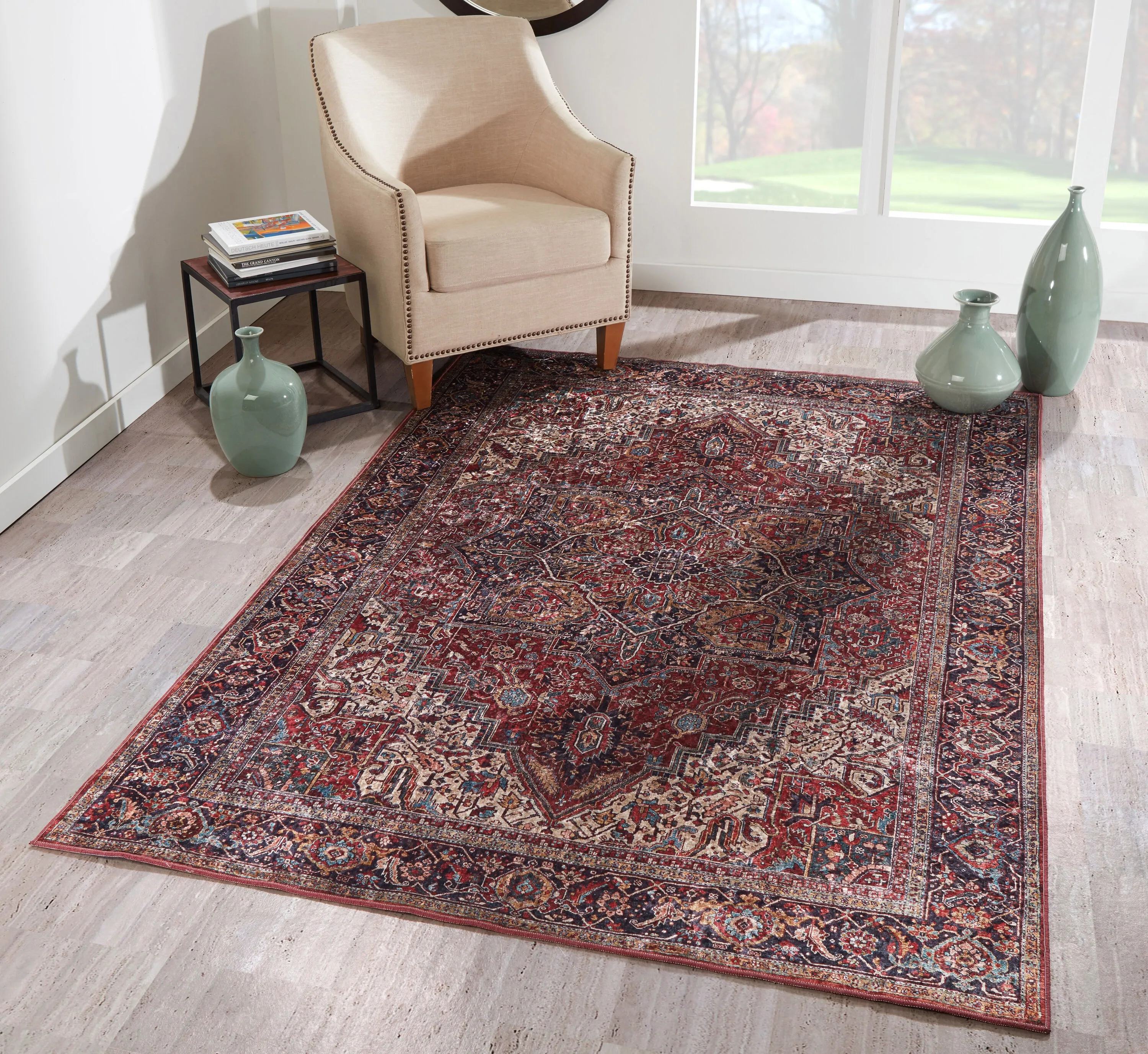 Momeni 2 X 3 (ft) Burgundy Indoor Area Rug Lowes.com