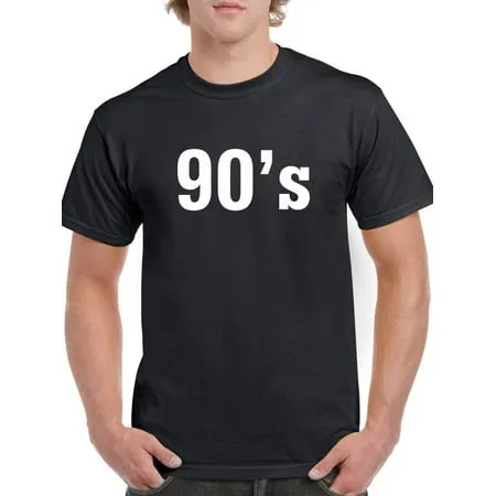 90 S Decade Graphic Design Men Black T-Shirt Male x-Large